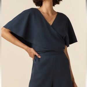 VETTA Capsule Wrap Top Size 6 Small Minimalist Career Wear Blouse Tencel NEW